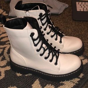 White platform boots. BRAND NEW!!